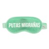 Antifaz de gel “Putas migrañas” verde menta