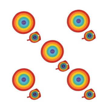 Pack de 5 Abanico Plegable “Arcoíris”